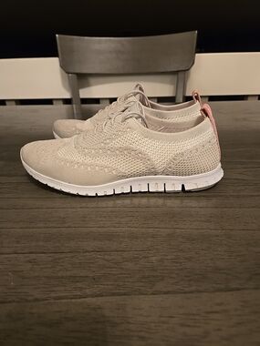 Cole Haan Shoes Womens 9 White Pink Zerogrand Stitchlite Oxford Lace Up Sneaker